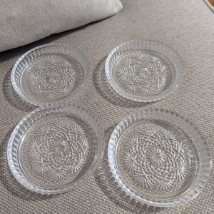 4 Lead Crystal Coasters